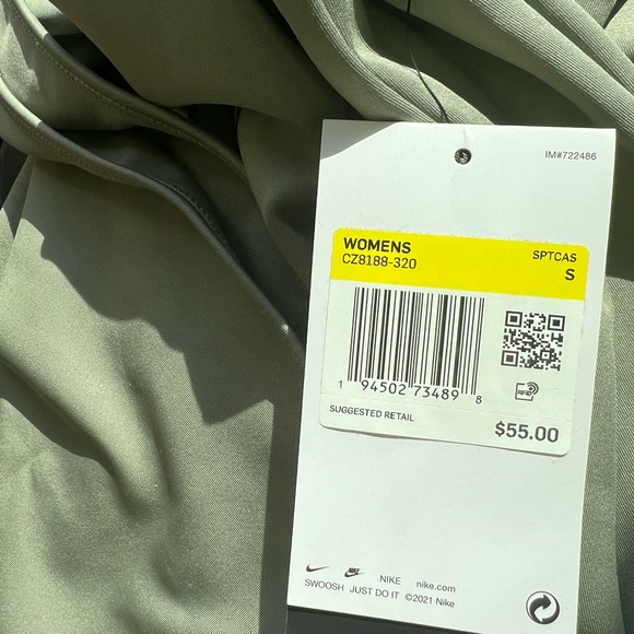 New $55 S M L Women’s Nike Sportswear Asymmetrical Long-Sleeve Top CZ8188-320 - Picture 11 of 11